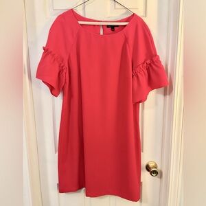 Banana Republic Pink Ruffle Sleeved Dress